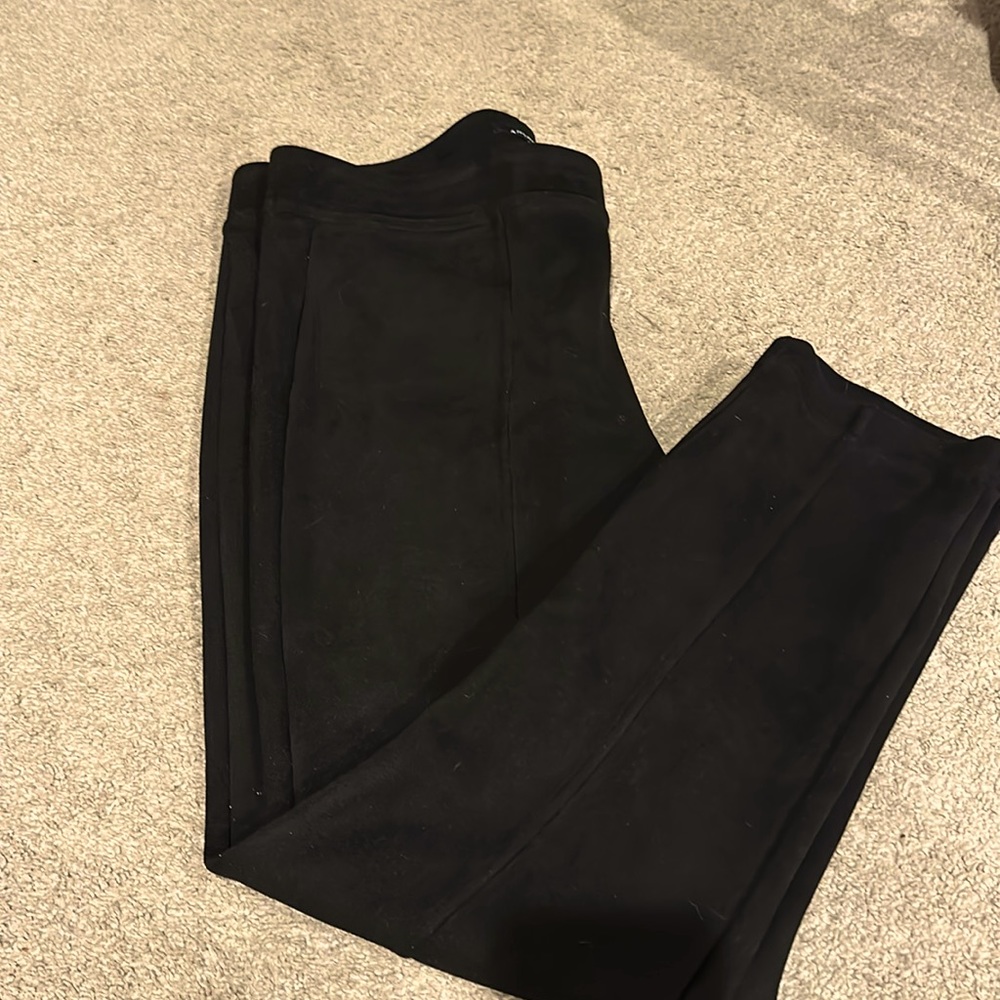 Andrew Marc Ladies' Faux Suede Pull On Pant, Black - Size X-Large
